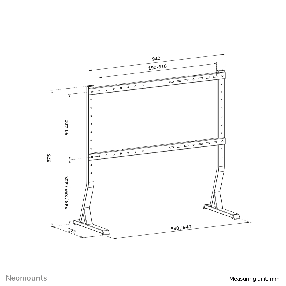 Neomounts DS45-430BL18 TV stand 45-90"
